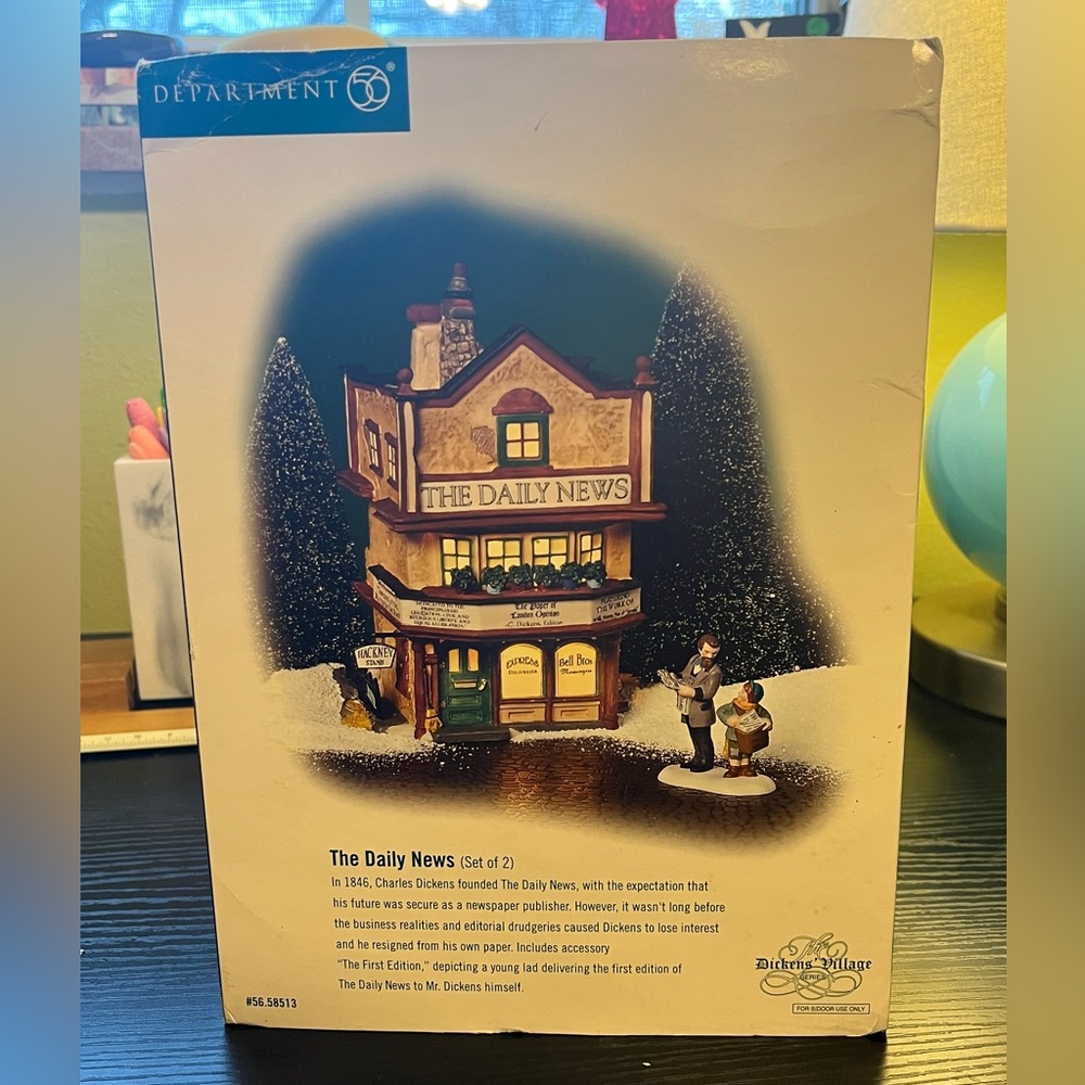 Department 56 The Daily News The Dicken’s Village A Christmas Carol